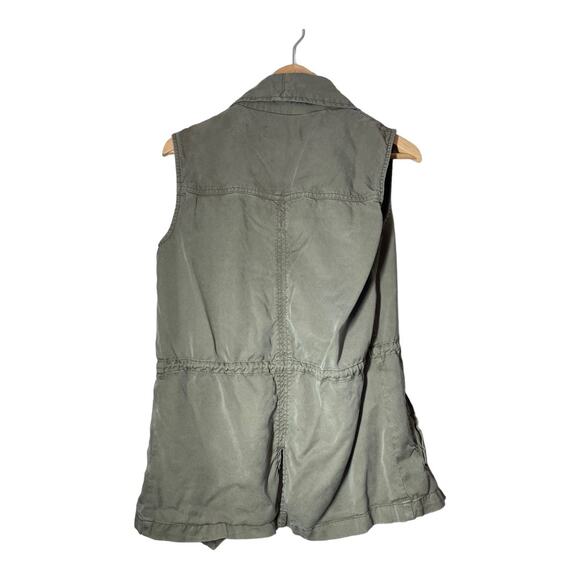 Trixxi Olive Green Tencel Open Vest Safari Capsule Womens Medium - Picture 2 of 5